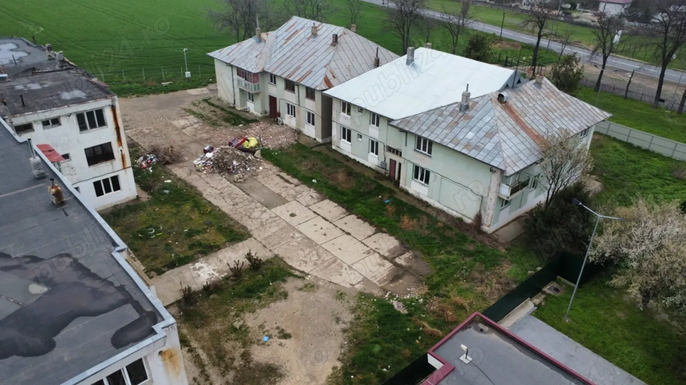 Wohnblöcke mit Sanierungspotenzial, Drohnenansicht