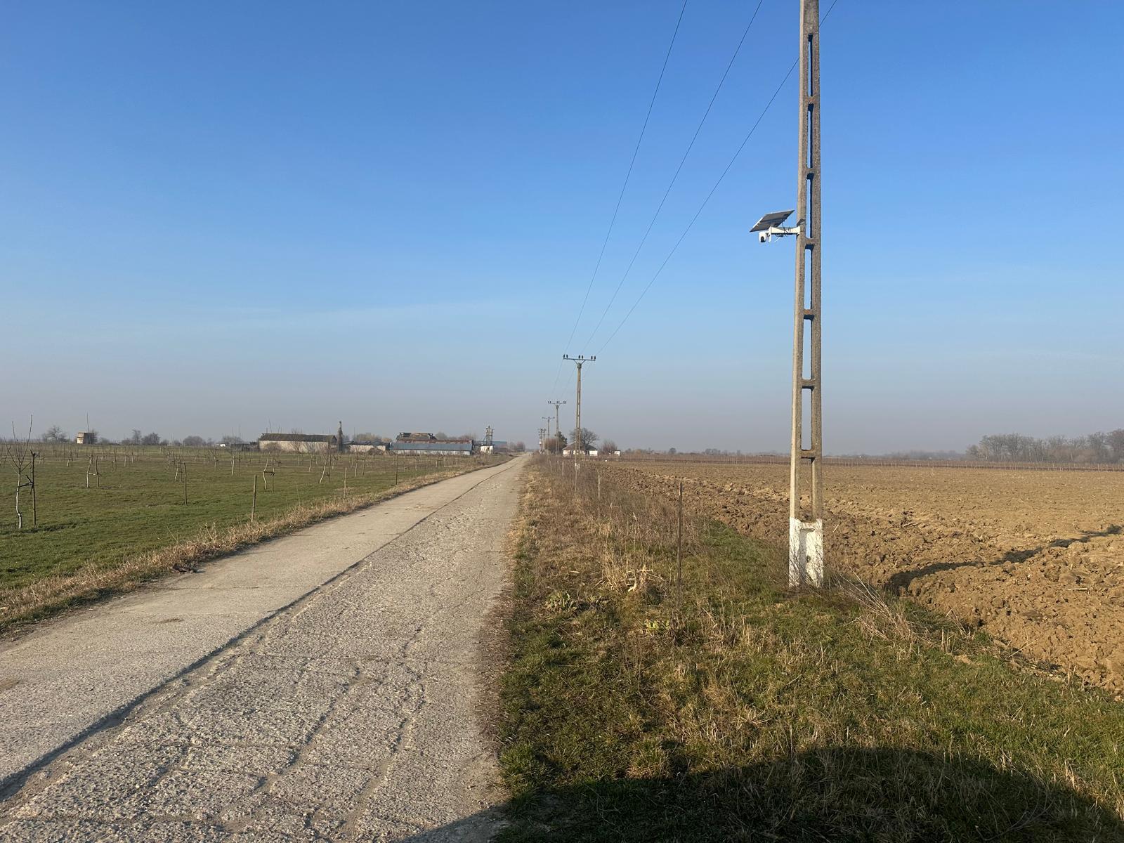 Paved access road to the farm, Ivești